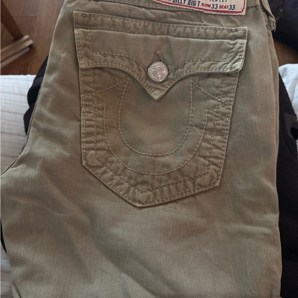 True Religion Olive Green Jeans